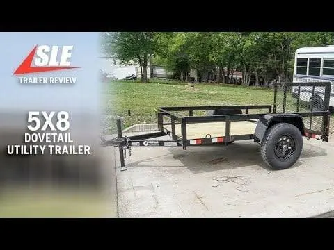 5×8 Powder Coated Dovetail Utility Trailer Single 3,500lb Axle — view 12
