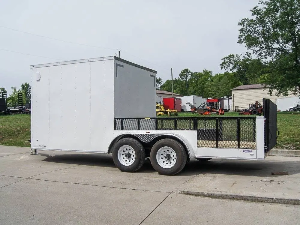 7×18 Hybrid Enclosed Trailer with Side Door (2) 5,200lb Axles Storage — view 3