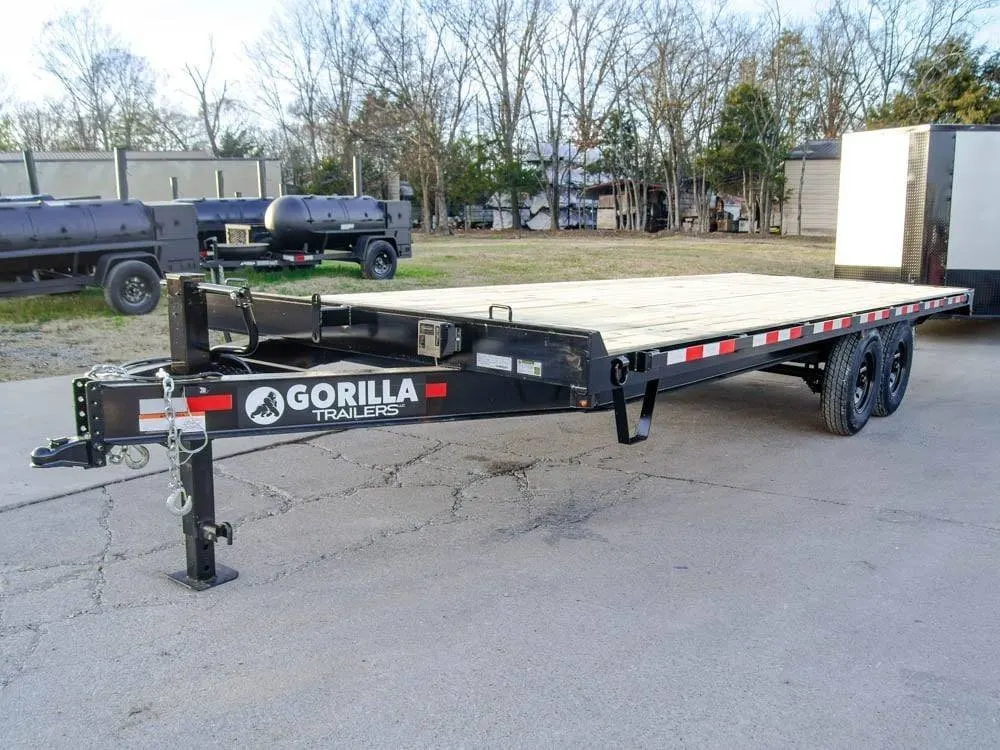 8.5×22 Straight Deckover Trailer (2) 7K Axles with Slide Out Ramps — view 2
