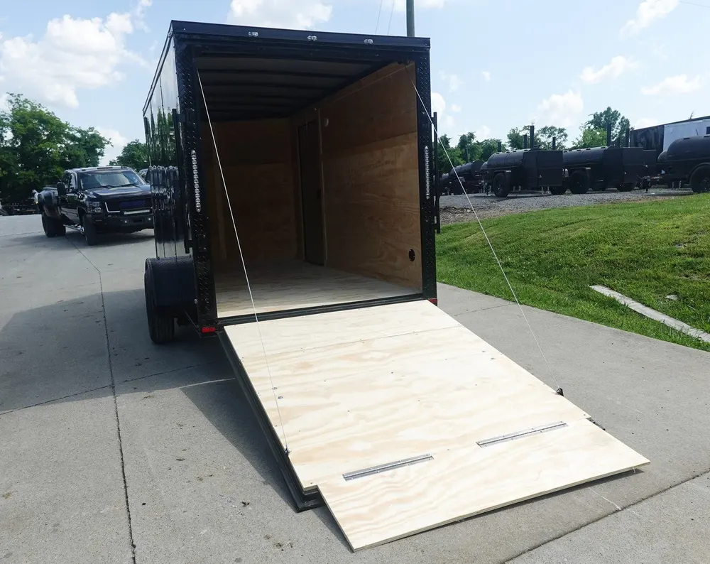 6×12 Enclosed Trailer Black — view 10