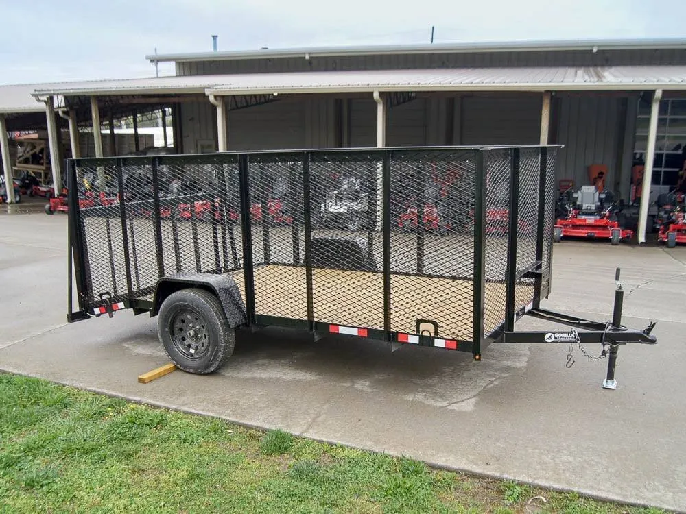 6.4×12 Dovetail Utility Trailer with 4ft Mesh Sides 3,500lb Axle — view 7