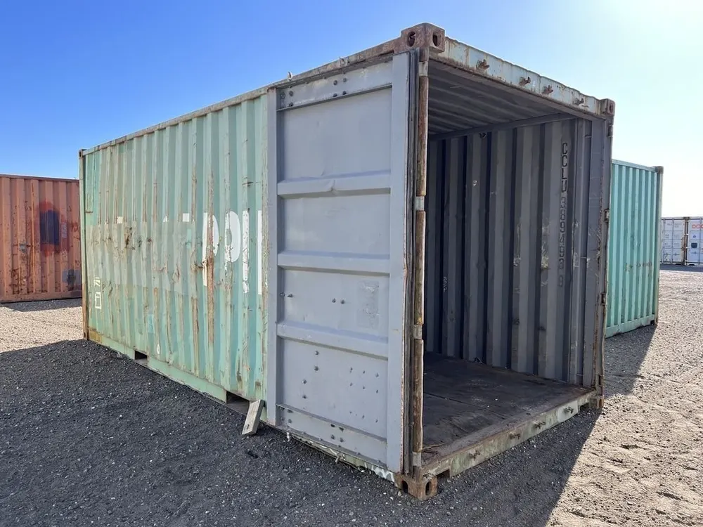 20-Fuß-Lagercontainer Standardhöhe, petrol, WWT