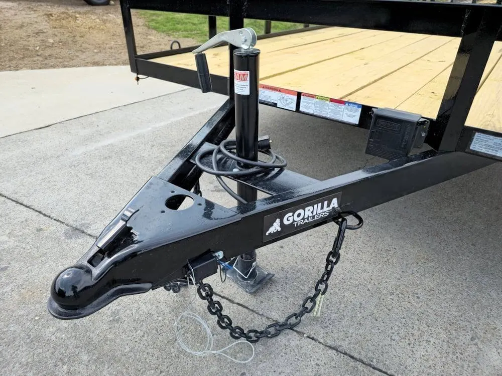 7×20 Utility Trailer Dovetail Powder Coated (2) 3500lb Axles 7k GVWR — view 3