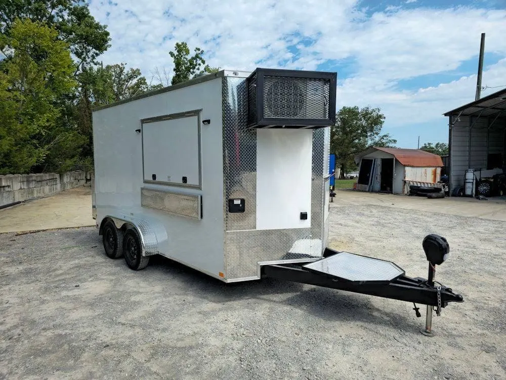 7′ X 14′ White Concession Trailer Food Event Catering — view 12