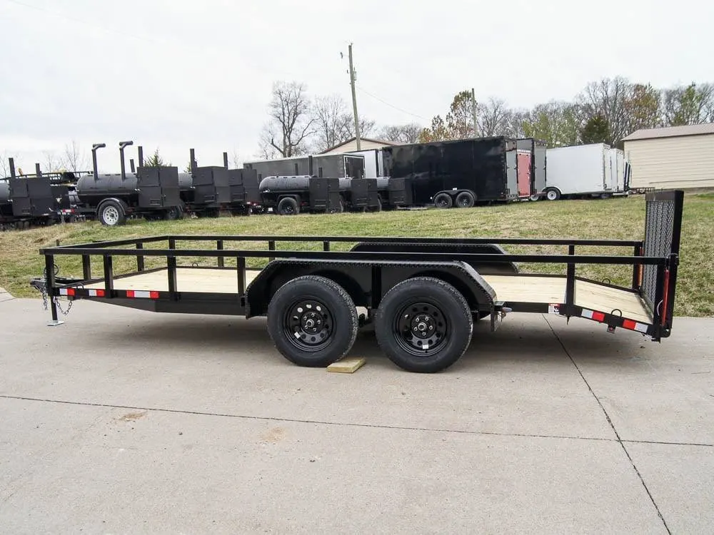 6.4×16 Tube Top Dovetail Utility Trailer (2) 3,500lb Axles — view 3