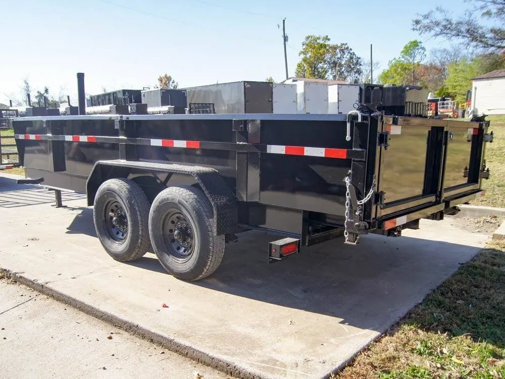 7×16 Gorilla Telescopic IBeam Dump Trailer with 2ft Sides (2) 7K Axles — view 7