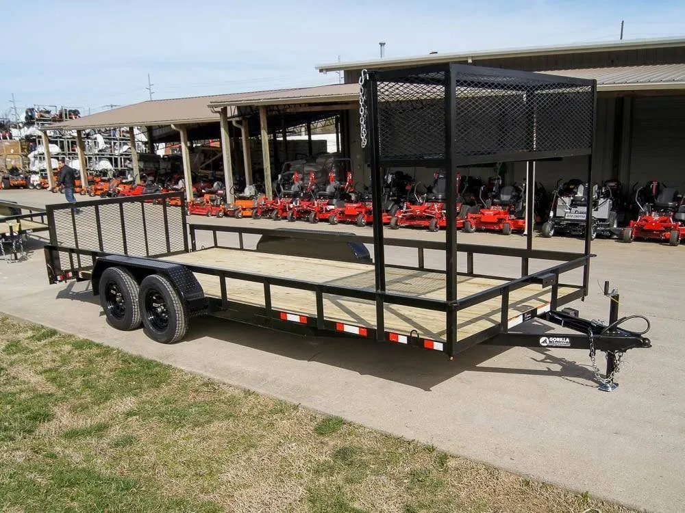 7×20 Dovetail Utility Trailer (2) 3,500lb Axles with Elevated Basket — view 9