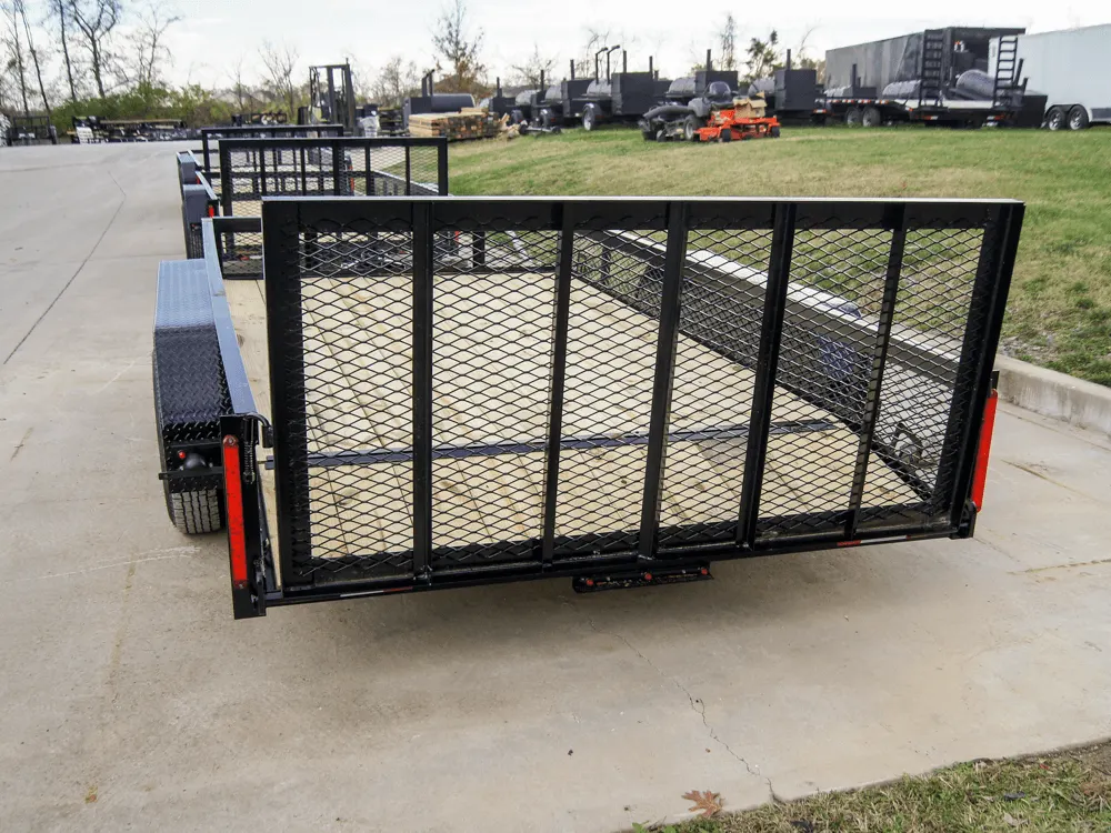 6.4×12 Dovetail Utility Trailer with 1ft Mesh Sides (2) 3,500lb Axles — view 4