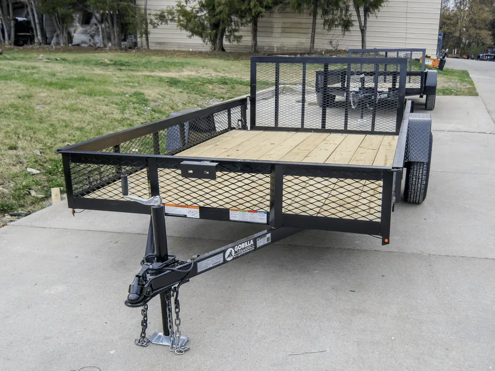 6.4×12 Dovetail Utility Trailer with 1ft Mesh Sides 3,500lb Axle — view 2