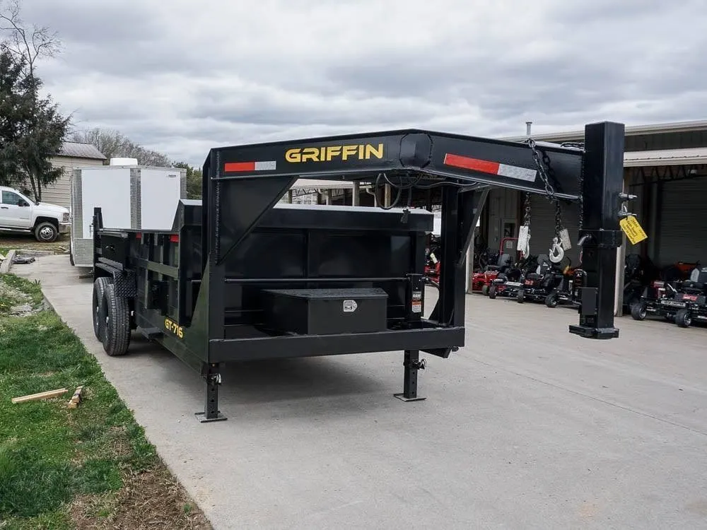 Hydraulic 7’x16′ 2ft Side Gooseneck Dump Trailer (2) 7K Axles — view 11