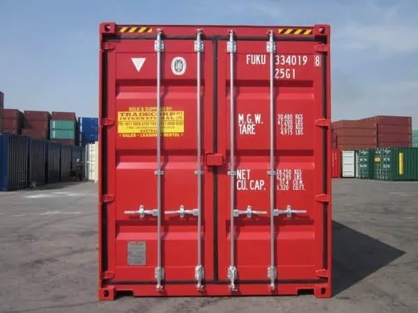 20ft High Cube Shipping Container (Red) — view 2