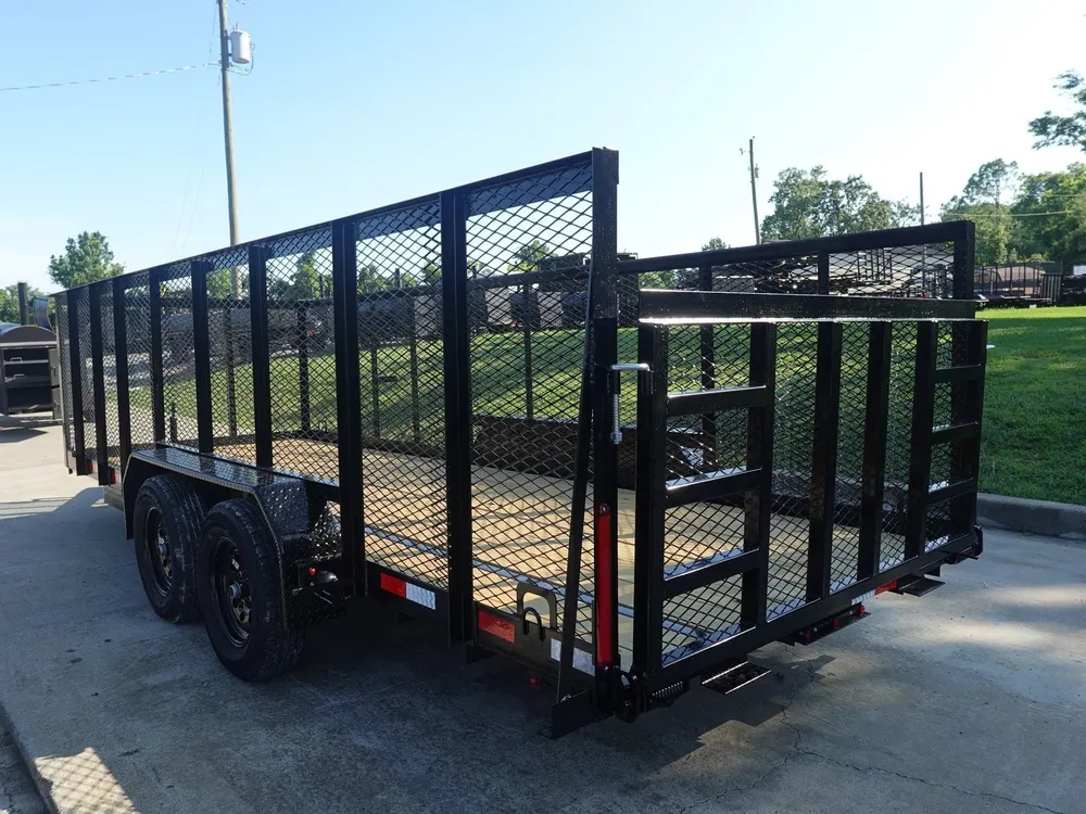 6.4×18 Straight Deck Utility Trailer 4ft Mesh (2) 3500lb Axles — view 8