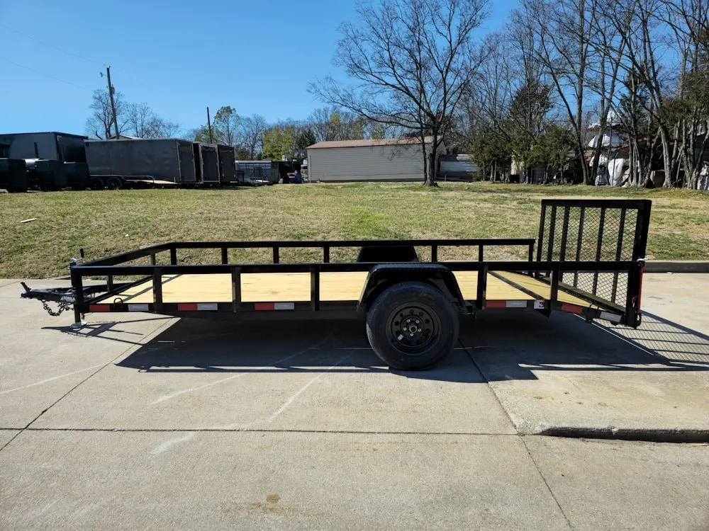6’4″ x 14 Utility Trailer Dovetail With Gate Powder Coated 3,500lb Axle — view 10