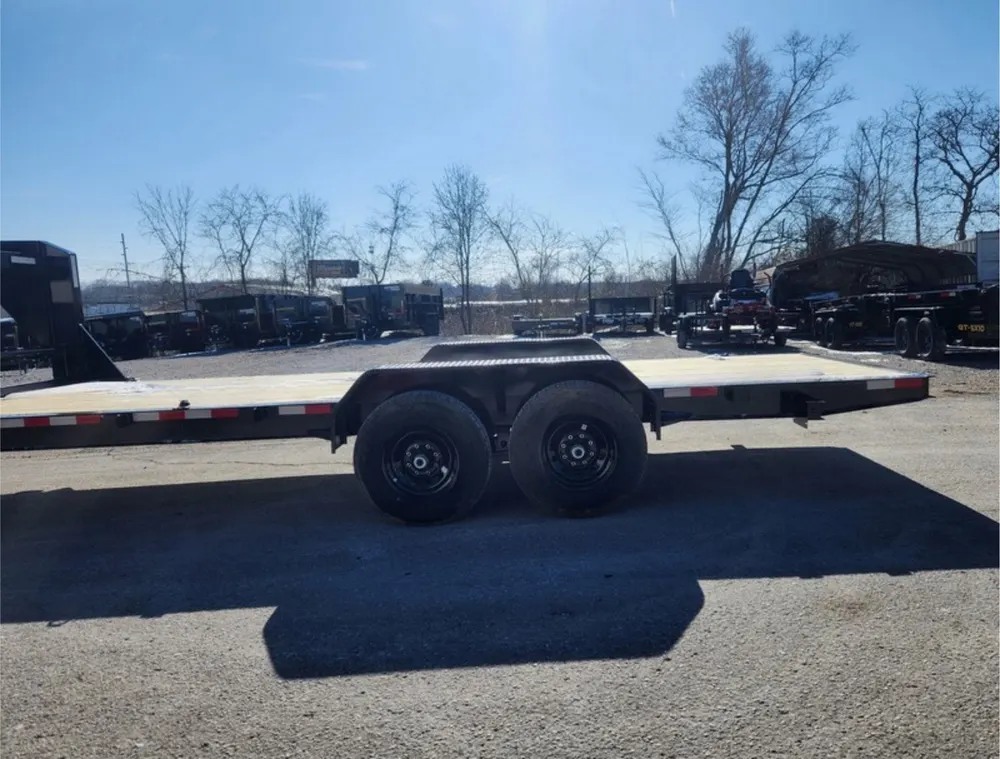7×20 Gooseneck Equipment Trailer (2) 7K Axles Straight deck No Ramps 14K GVWR — view 3
