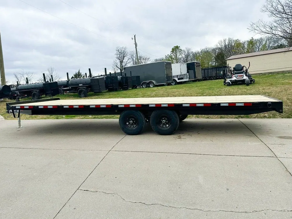 8.5×24 IBeam Deckover Equipment Trailer Straight Deck (2) 5200lb Axles — view 5