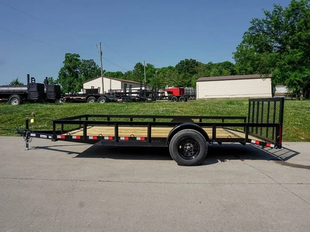 7×14 Dovetail Utility Trailer 3500lb Axle — view 3