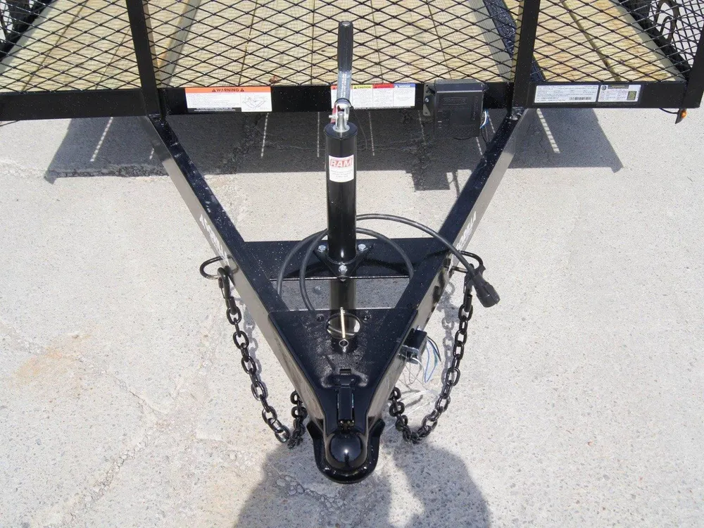 6.4×18 Straight Deck Utility Trailer 6ft Mesh with Barn Door Gate (2) 3500lb Axles — view 10