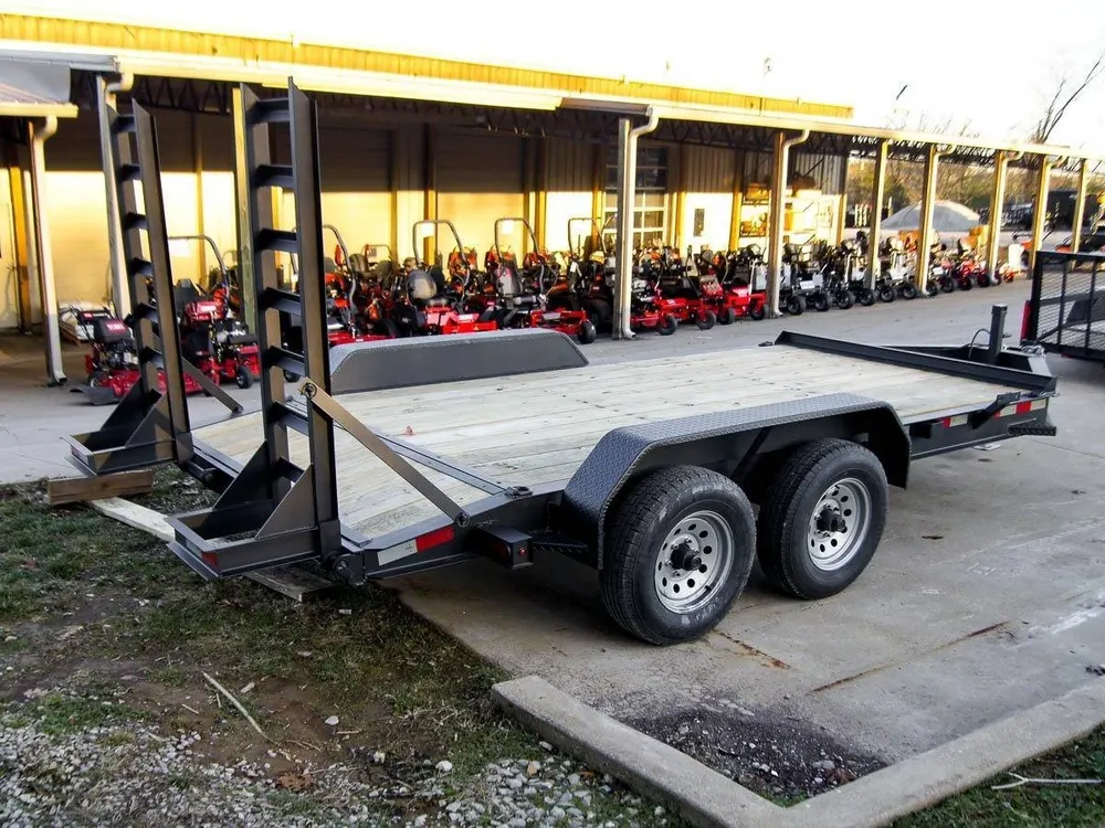 7×14 IBeam Equipment Trailer (2) 5200lb Axles with Stand-Up Ramps 10K GVWR — view 7