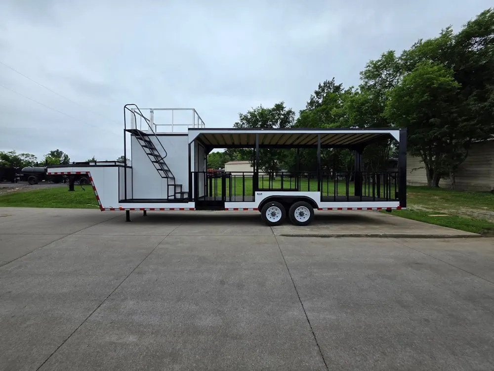 8.5″ X 38″ White Custom  and Equipment Trailer — view 4