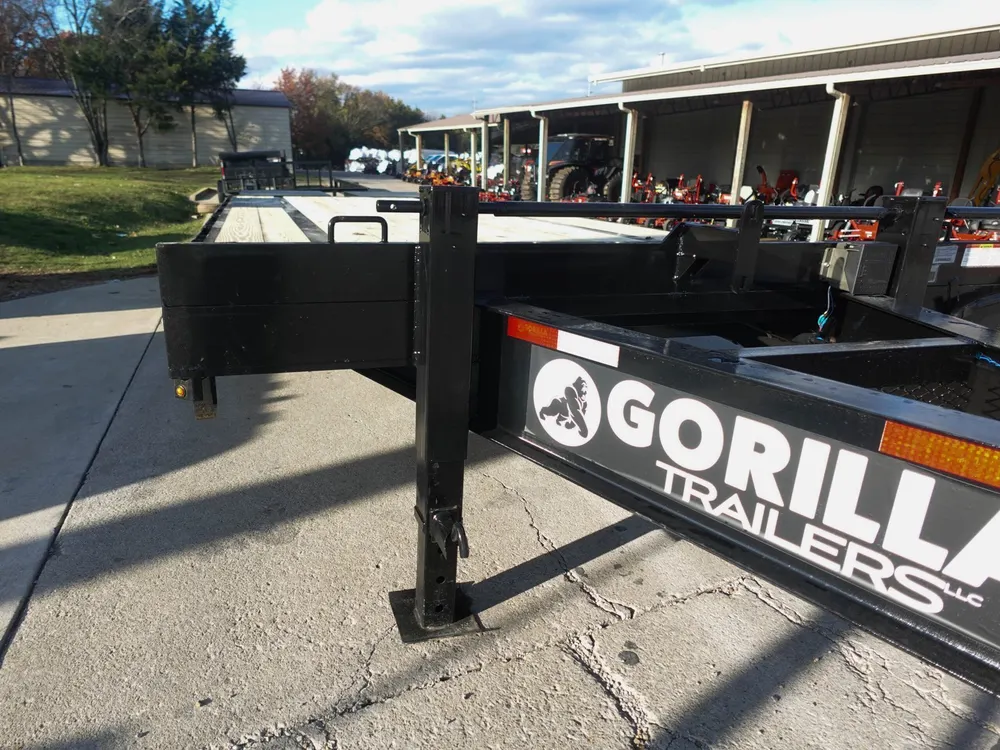 8.5×25 IBeam Deckover Dovetail Trailer (2) 10K Axles King Kong Ramps — view 10