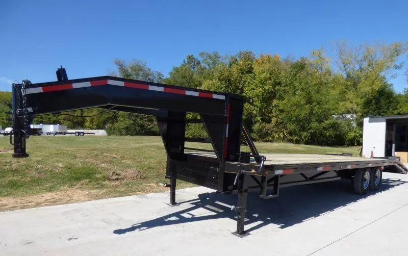 Equipment Trailer 8.5′ x 25′ – Gooseneck Flatbed Car Hauler — view 3