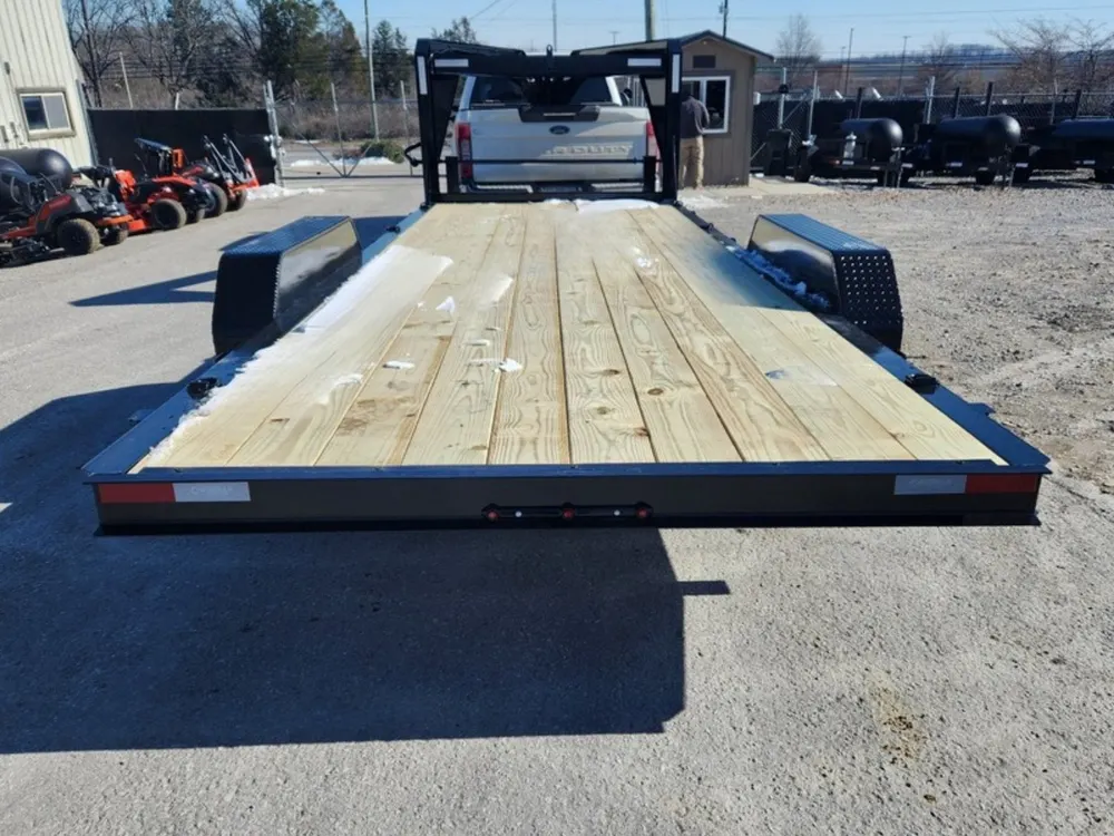7×20 Gooseneck Equipment Trailer (2) 7K Axles Straight deck No Ramps 14K GVWR — view 5