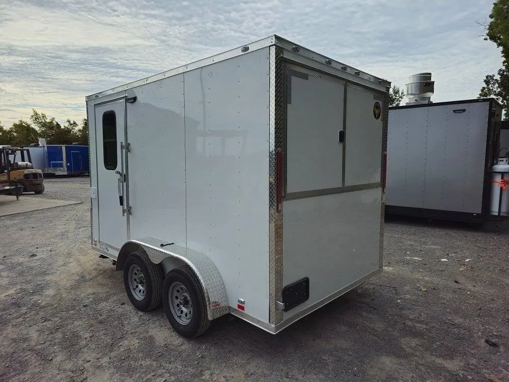 7′ X 12′ White Concession Trailer Food Event Catering — view 5