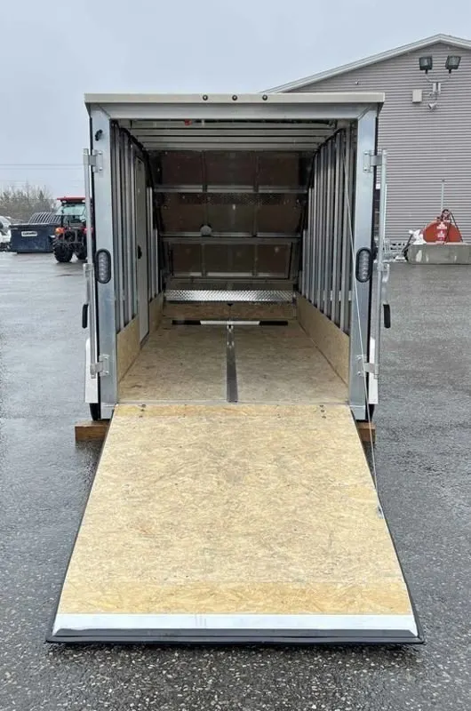 2024 Mission Trailers 60×12 Aluminum Single Place Crossover w/Galvanized Package, Rear Canopy — view 3