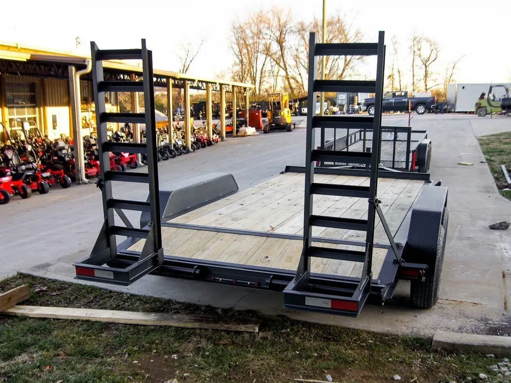 7×14 IBeam Equipment Trailer (2) 5200lb Axles with Stand-Up Ramps 10K GVWR — view 6