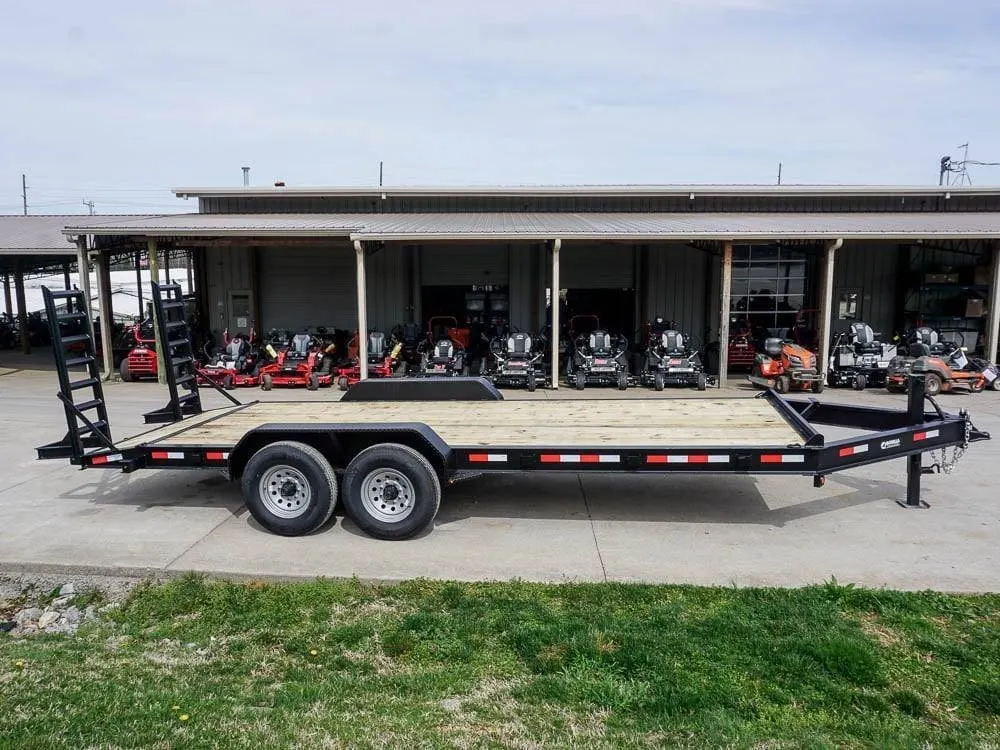 7×20 Equipment Trailer 8″ I-Beam (2) 7K Axles Standup Ramps 14K GVWR — view 10