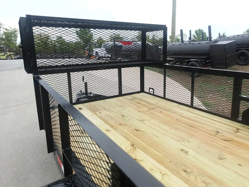 6.4×16 Dovetail Utility Trailer with Front Basket 2ft Mesh (2) 3500lb Axles — view 9