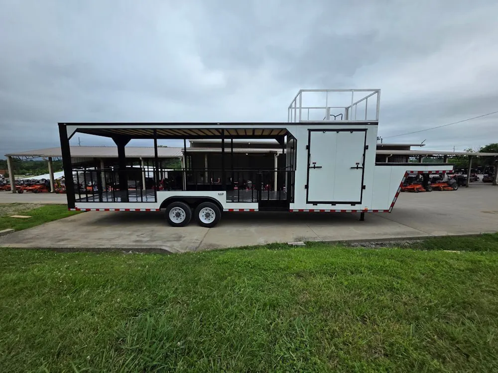 8.5″ X 38″ White Custom  and Equipment Trailer — view 9