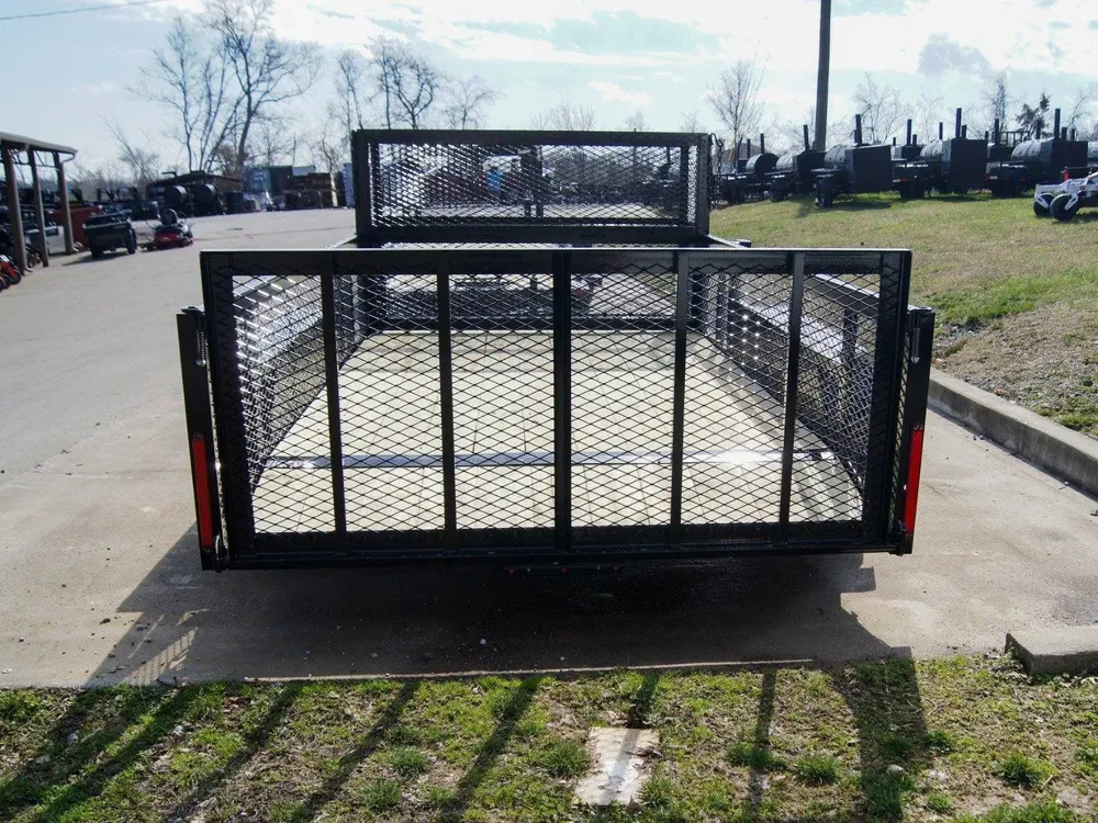 7×14 Powder Coated Dovetail Utility Trailer Stacked Baskets (2) 3,500lb Axles — view 6