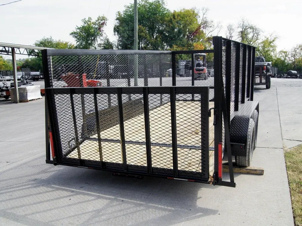 6.4×14 Dovetail Utility Trailer 4ft Mesh (2) 3500lb Axles — view 4