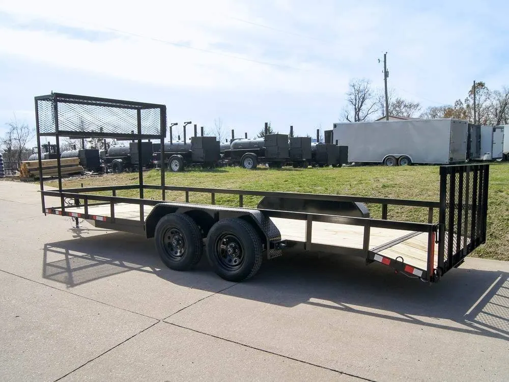 7×20 Dovetail Utility Trailer (2) 3,500lb Axles with Elevated Basket — view 4