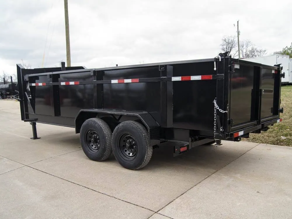 7×16 Gorilla Telescopic Gooseneck IBeam Dump Trailer 3ft Sides (2) 7K Axles — view 6