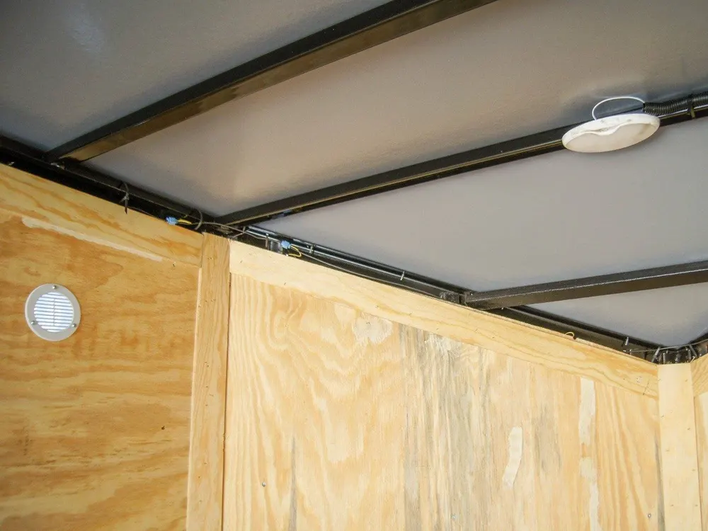 6×14 White Slant Top V-Nose Enclosed Trailer 3,500lb Axle — view 12