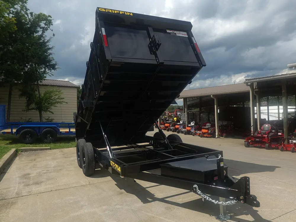 7×14 Hydraulic Dump Trailer 3ft Sides 2-7k Axles GVWR 14K — view 7