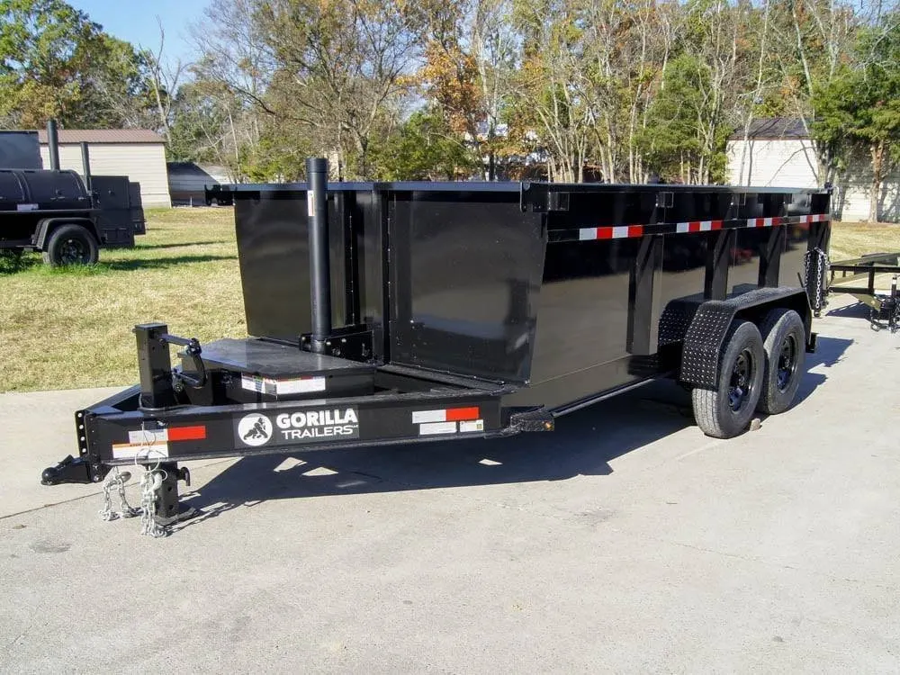 7×14 Gorilla Telescopic IBeam Dump Trailer with 3ft Sides (2) 7K Axles — view 2