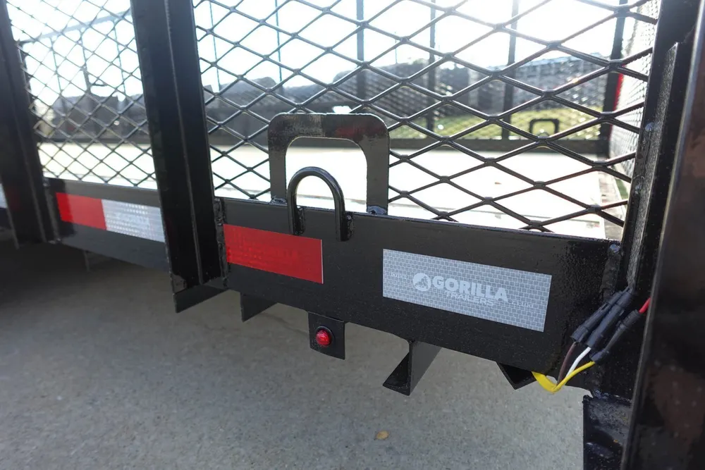 7×20 Heavy Duty Dovetail Utility Trailer 4ft Mesh Sides (2) 3,500lb Axles — view 6