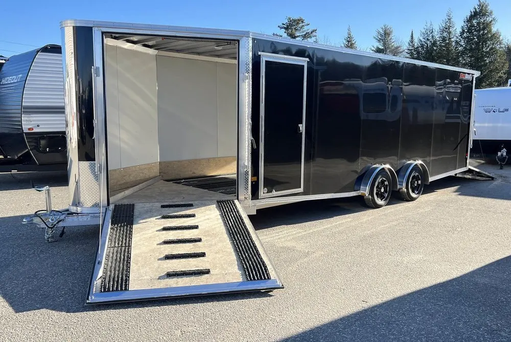 2024 Sno Pro 7.5×22 Aluminum 4-Place Drive In/Out w/Extra Height, Mats & Guides, Canopy — view 2