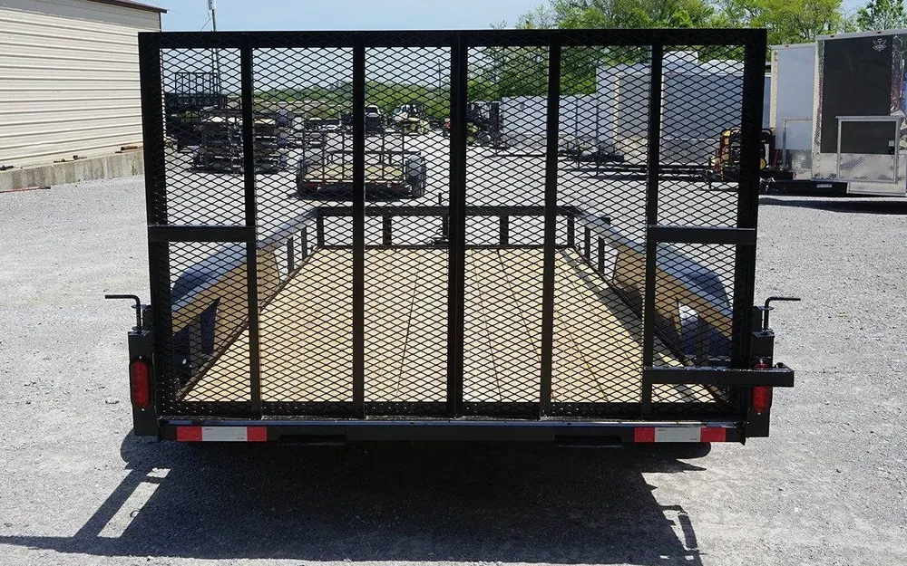 Utility Trailer 6.4′ x 14′ Spring Assist A-Frame Tall Gate Double Axle 7K GVWR — view 5