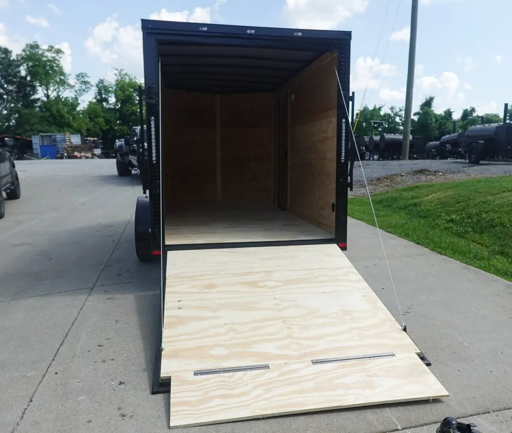 6×12 Enclosed Trailer Black — view 11