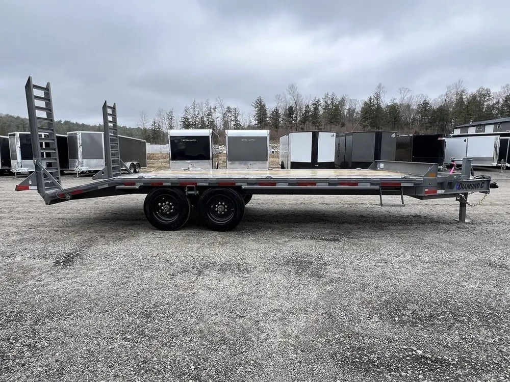 2024 Diamond C 8.5×20 20K Deckover Equipment Trailer w/ 72” Flip-Knee Ramps — view 3