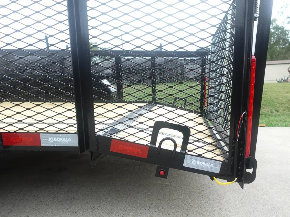 6.4×16 Dovetail Utility Trailer with Front Basket 2ft Mesh (2) 3500lb Axles — view 12