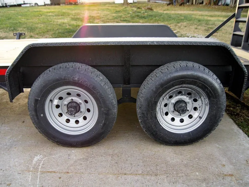 7×14 IBeam Equipment Trailer (2) 5200lb Axles with Stand-Up Ramps 10K GVWR — view 12