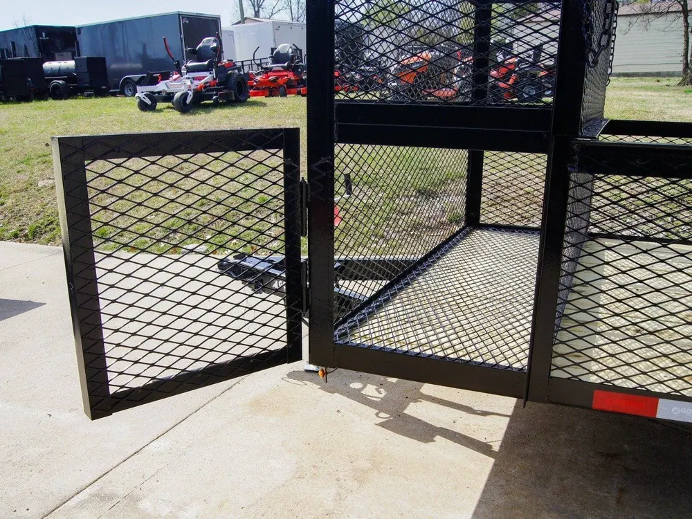7×14 Powder Coated Dovetail Utility Trailer Stacked Baskets (2) 3,500lb Axles — view 12