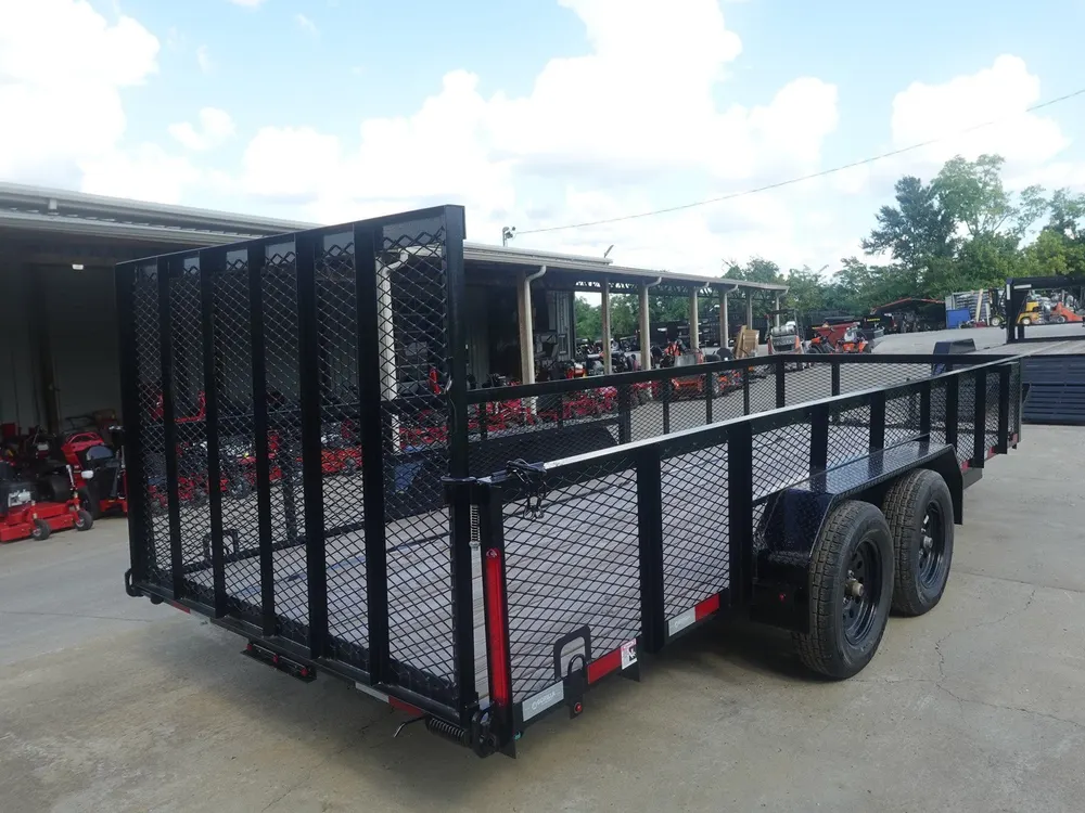 6.4×18 Utility Trailer with 2FT Mesh Sides & Gate (2) 3,500LB Axles GVWR 7K — view 5