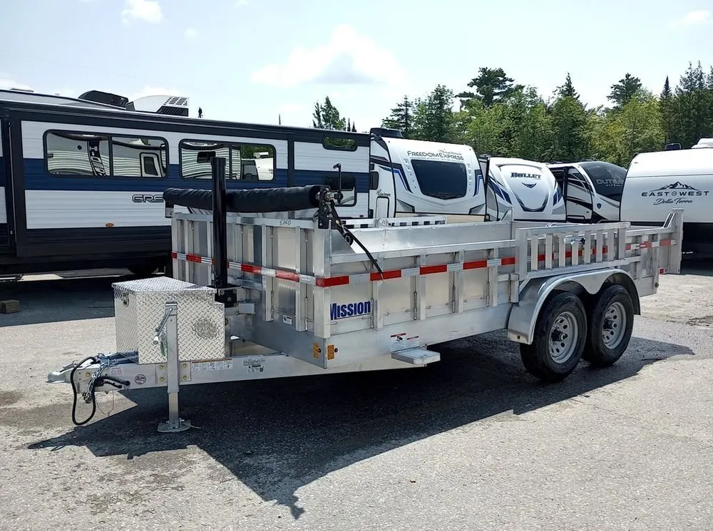 2025 Mission Trailers 7×16 14K Aluminum Hydraulic Dump w/Ramps, HD D-Rings, Barn Doors, Tarp Kit — view 6