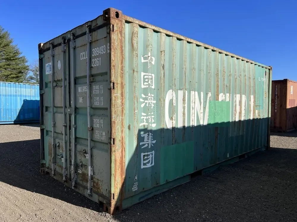20-Fuß-Lagercontainer Standardhöhe, petrol, WWT
